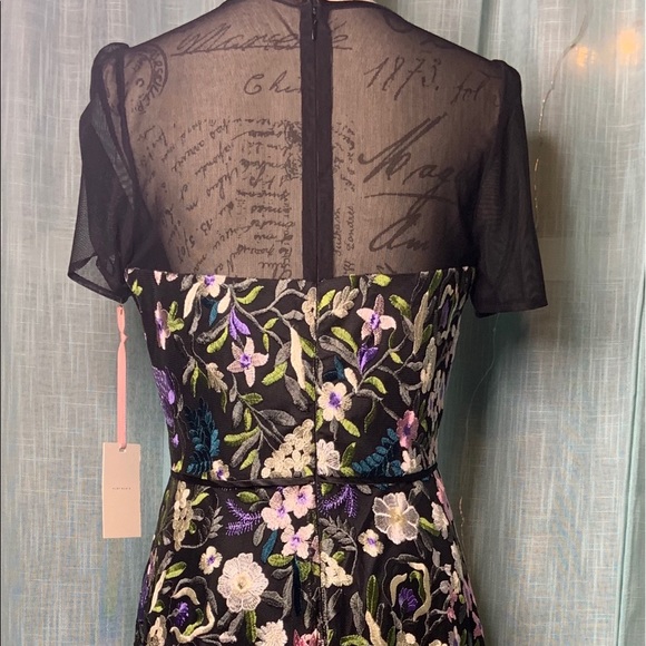 Alex Marie Floral Embroidered High Low Dress - Picture 9 of 16